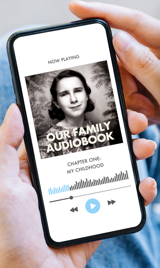 An A Life in Film Audiobook example on an mobile phone.